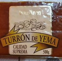 Mängden socker i Turrón de yema
