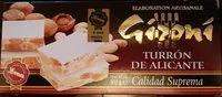 Mängden socker i Turrón de alicante