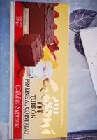 Mängden socker i Turron praliné et cointreau