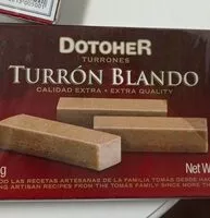 Mängden socker i Turrón blando