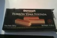 Mängden socker i Turron Yema Tostada