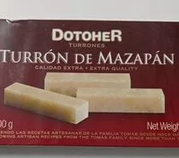 Mängden socker i Turrón de mazapán