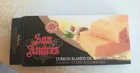 Mängden socker i Touron tendre aux amandes