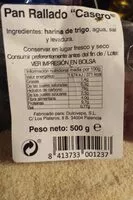 Mängden socker i Pan rallado casero