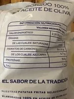 Mängden socker i Patatas fritas 100% aceite de oliva con sal marina bolsa 300 g