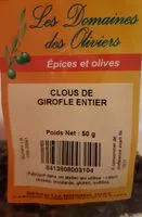 Mängden socker i Clous de girofle  entiers