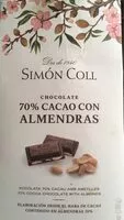 Mängden socker i Chocolate cacao con almendras