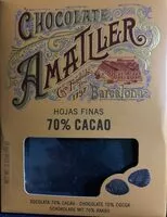 Mängden socker i Hojas finas de chocolate 70% cacao