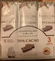 Mängden socker i Dark chocolate 70%