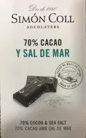 Mängden socker i Chocolate 70 cacao y sal de mar