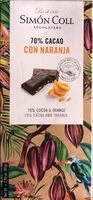 Mängden socker i Chocolate 70% cacao con naranja