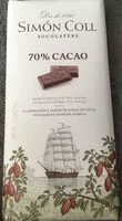 Mängden socker i 70% de cacao