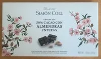 Mängden socker i Chocolate 50% Cacao con almendras enteras