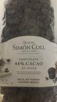 Mängden socker i Chocolate 44% cacao en gotas