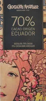 Mängden socker i Chocolate 70% cacao origen Ecuador