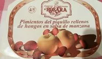 Mängden socker i Pimientos de piquillo rellenos de hongos en salsa de manzana