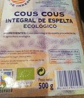 Mängden socker i Cous cous integral de espelta