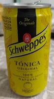 Mängden socker i Tónica schweppes