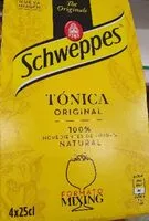 Mängden socker i Pack 4ux25cl Tonica Schweppes Ampolla Vidre