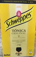 Mängden socker i Schweppes Tonica
