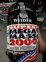 Mängden socker i Weider Batido Energético Mega Mass Chocolate