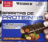 Mängden socker i Baritas de proteinas