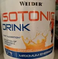 Mängden socker i Isotonic Drink Orange WEIDER
