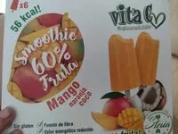 Mängden socker i Smoothie mango naranja coco