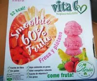 Mängden socker i Smoothie 60% fruta - Fresa y plátano