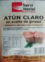 Mängden socker i Atún claro en aceite de girasol