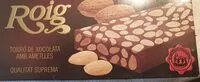 Mängden socker i Turrón de chocolate con almendras