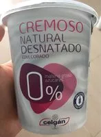 Mängden socker i Cremoso natural desnatado