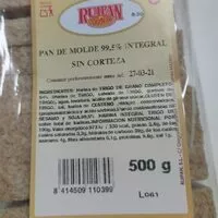 Mängden socker i Pan de molde sin corteza integral