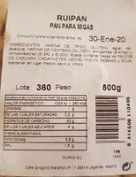 Mängden socker i Pan para migas