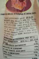 Mängden socker i PAN DE MOLDE INTEGRAL DE AVENA  RUIPAN