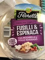 Mängden socker i Fusilli & espinaca