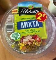 Mängden socker i Ensalada completa mixta con atún y aceitunas verdes tarrina