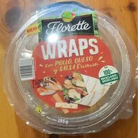 Mängden socker i FloretteWraps con pollo,queso y salsa cremosa