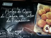 Mängden socker i Perlas de queso de cabra con salsa de frambuesa