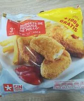 Mängden socker i Nuggets de pechuga de pollo
