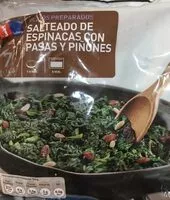 Mängden socker i Salteado de espinacas con pasas y piñones