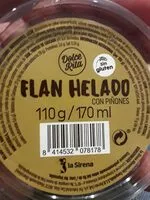 Mängden socker i Flan helado con piñones