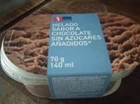 Mängden socker i Helado chocolate sin azucares añadidos