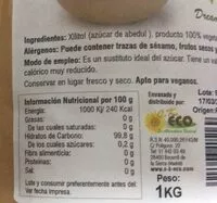 Mängden socker i Xilitol