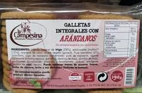 Mängden socker i Galletas integrales con arándanos