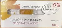 Mängden socker i Turrón Yema Tostada