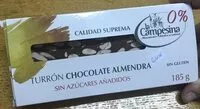 Mängden socker i Turron chocolate almendra