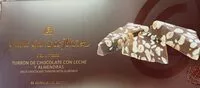 Mängden socker i Turrón de chocolate con leche y almendras