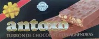 Mängden socker i Turrón de chocolate con almendras