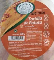 Mängden socker i Tortilla de patata con cebolla